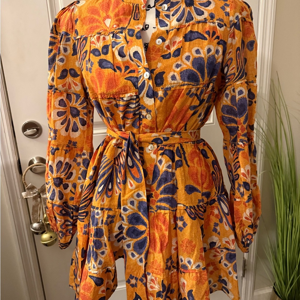 FARM Rio Floral Button-Down Dress